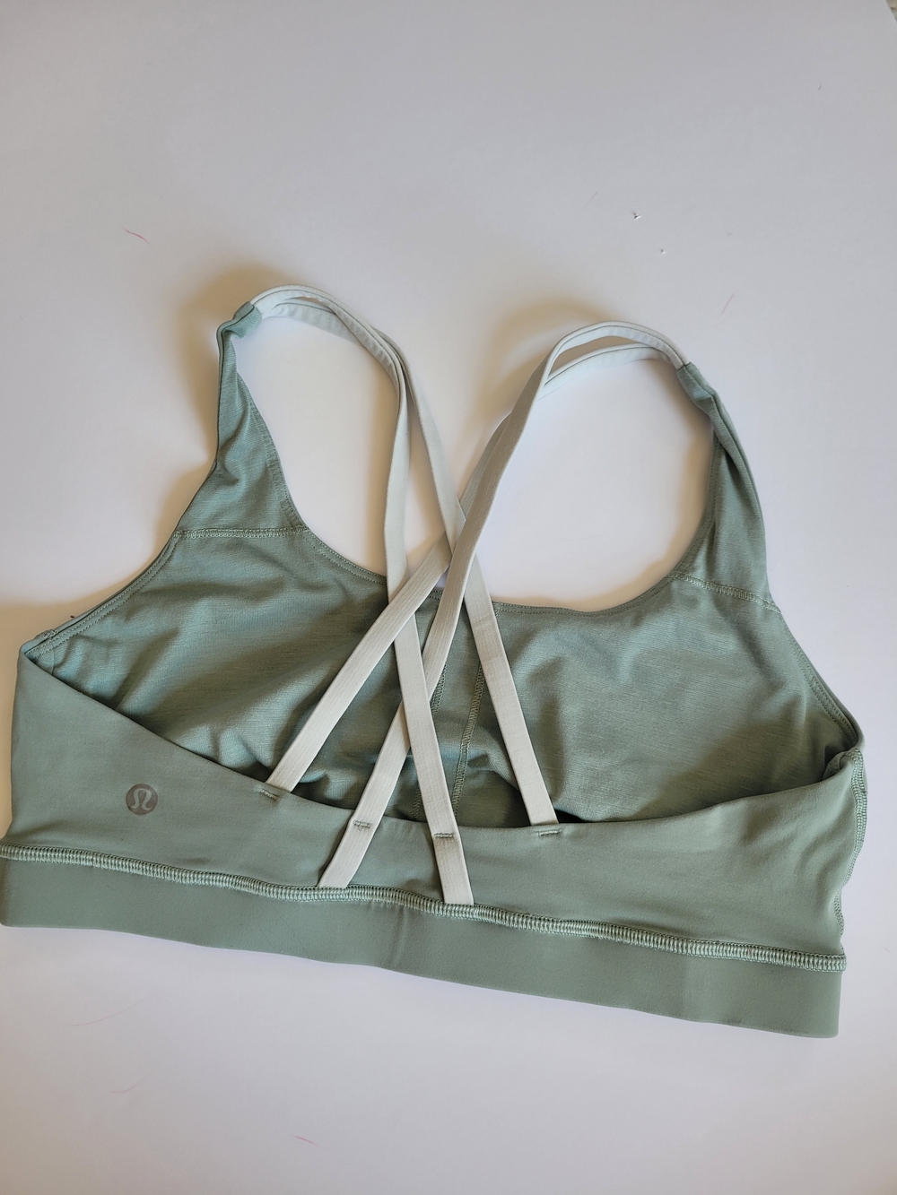 lululemon Energy Bra Sage Green Cross-back Sports Bra